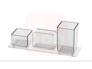 Porta lembrete/lápis/clips - cristal Acrimet